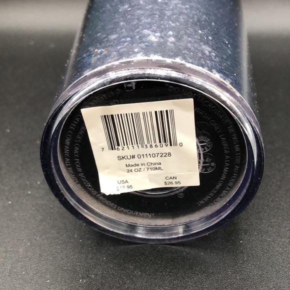 Starbucks 2019 Venti Black & Silver Cascading Snow Glitter Cold Tumbler Winter - Picture 4 of 7